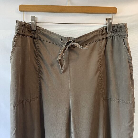 Pure Jill J Jill Size Large Green Elastic Waist Pull-on Casual Pants - Picture 2 of 11